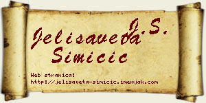 Jelisaveta Simičić vizit kartica